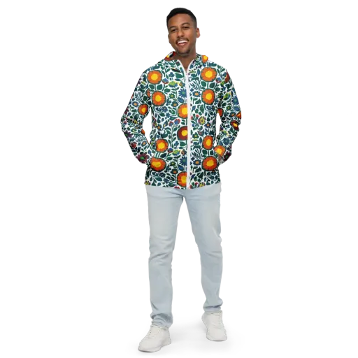 Folk Garden Riot on a Men's Windbreaker