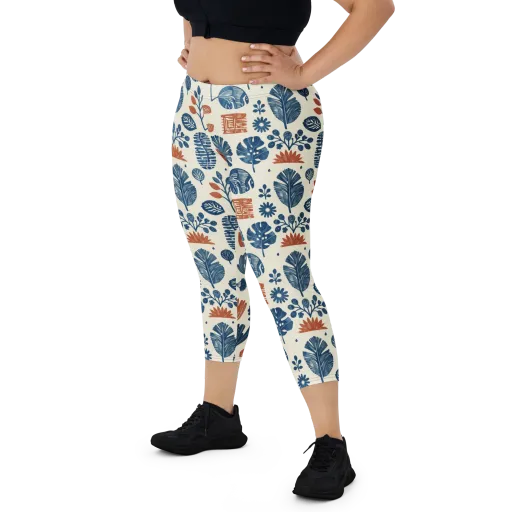 Terracotta Tides on a Capri Leggings