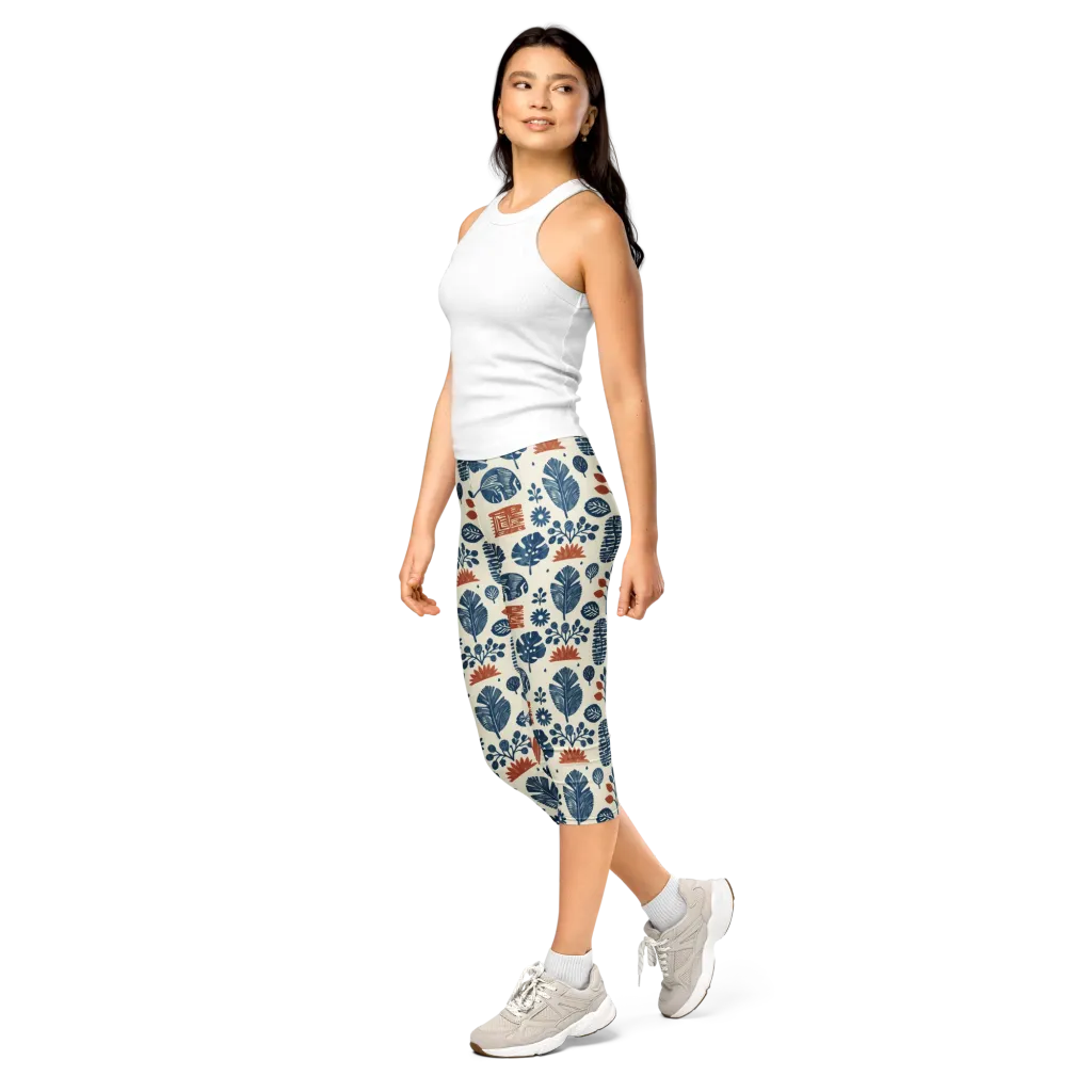 Terracotta Tides on Capri Leggings — Left Front