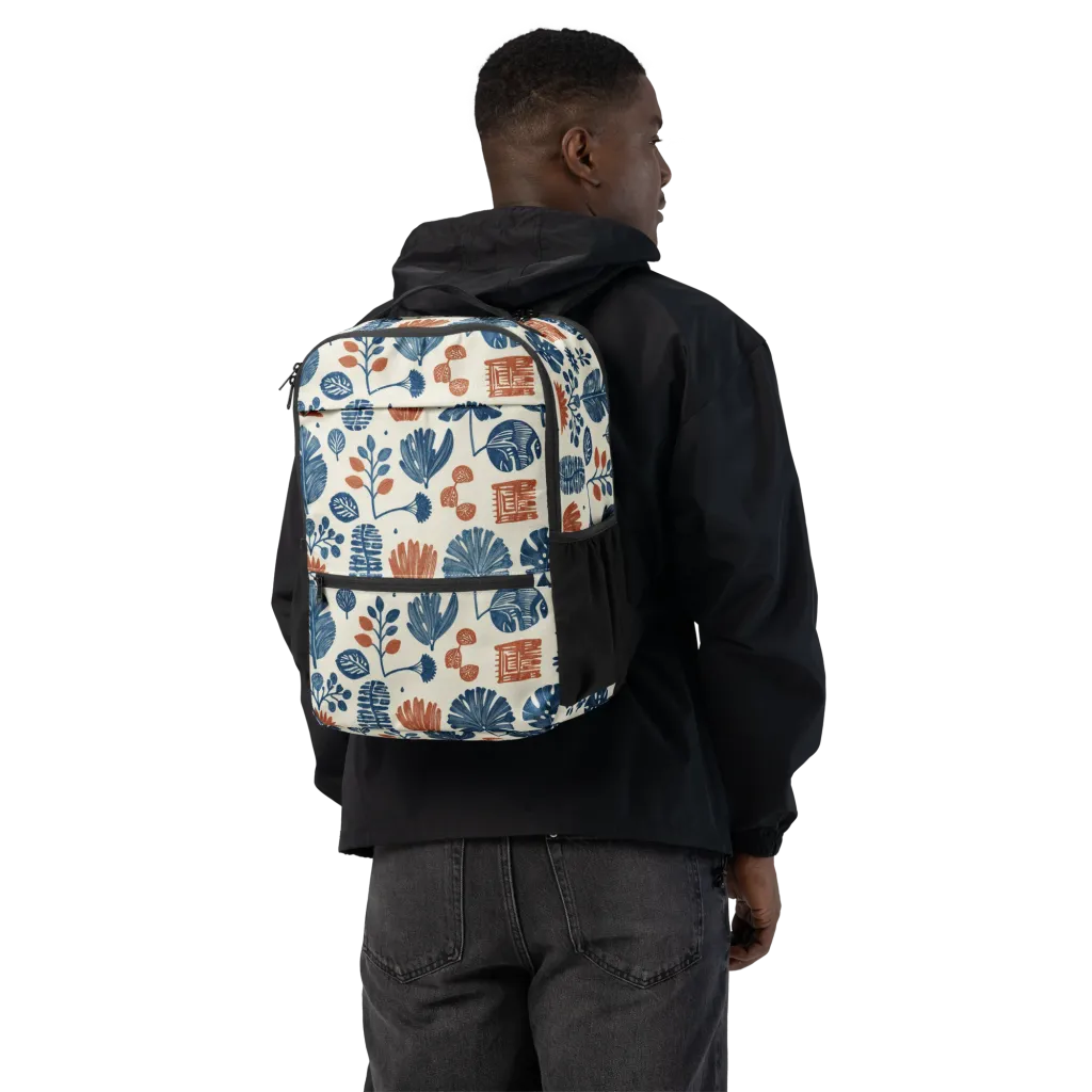 Terracotta Tides on Utility Backpack — Back