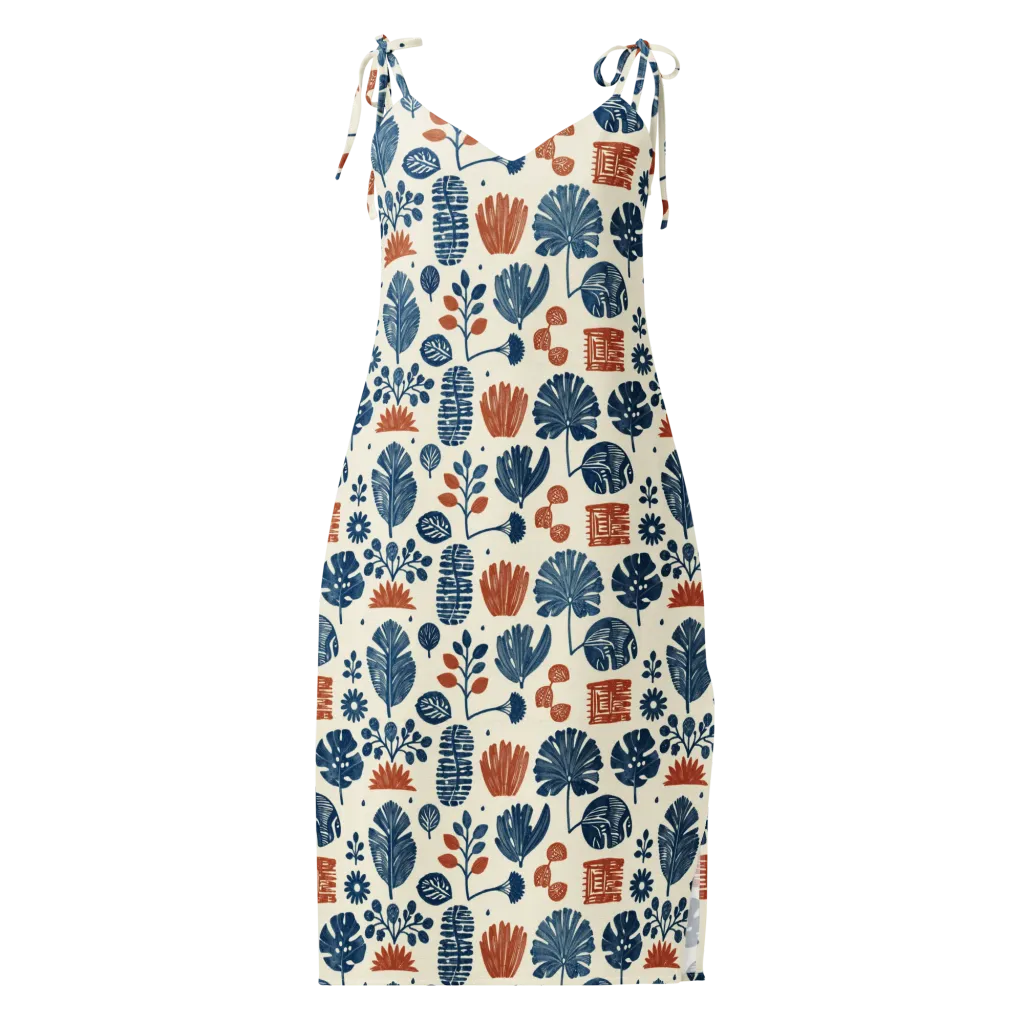 Terracotta Tides on Slip Dress — Front