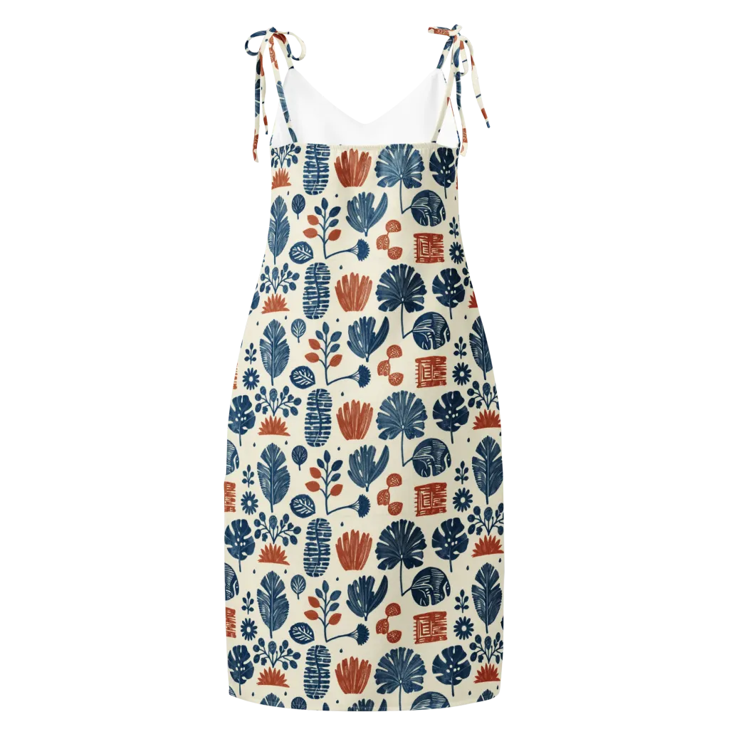 Terracotta Tides on Slip Dress — Back