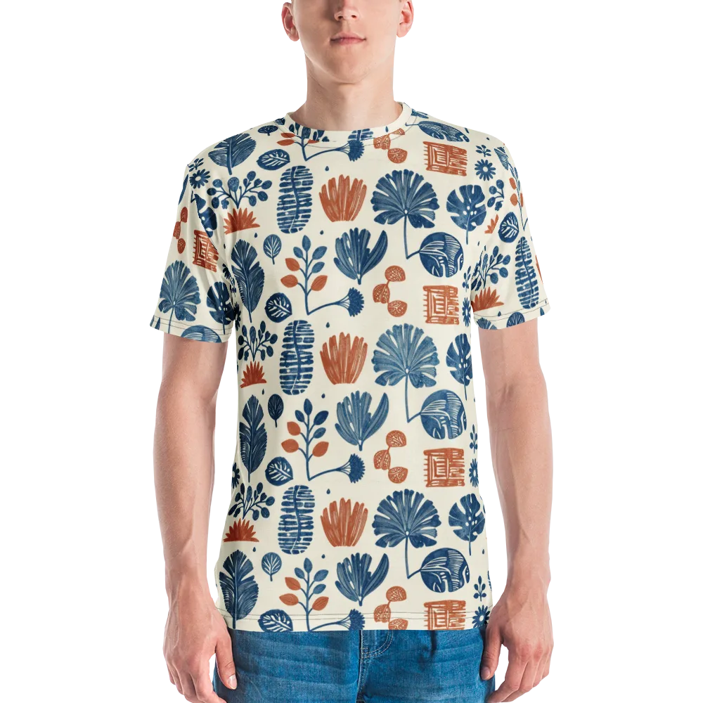 Terracotta Tides on Men's Crew Neck T-Shirt — Front