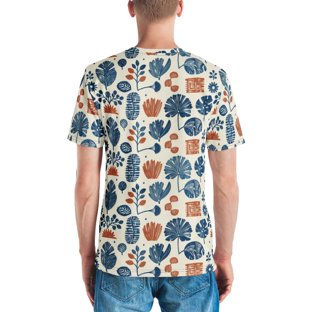 Terracotta Tides on Men's Crew Neck T-Shirt — Back