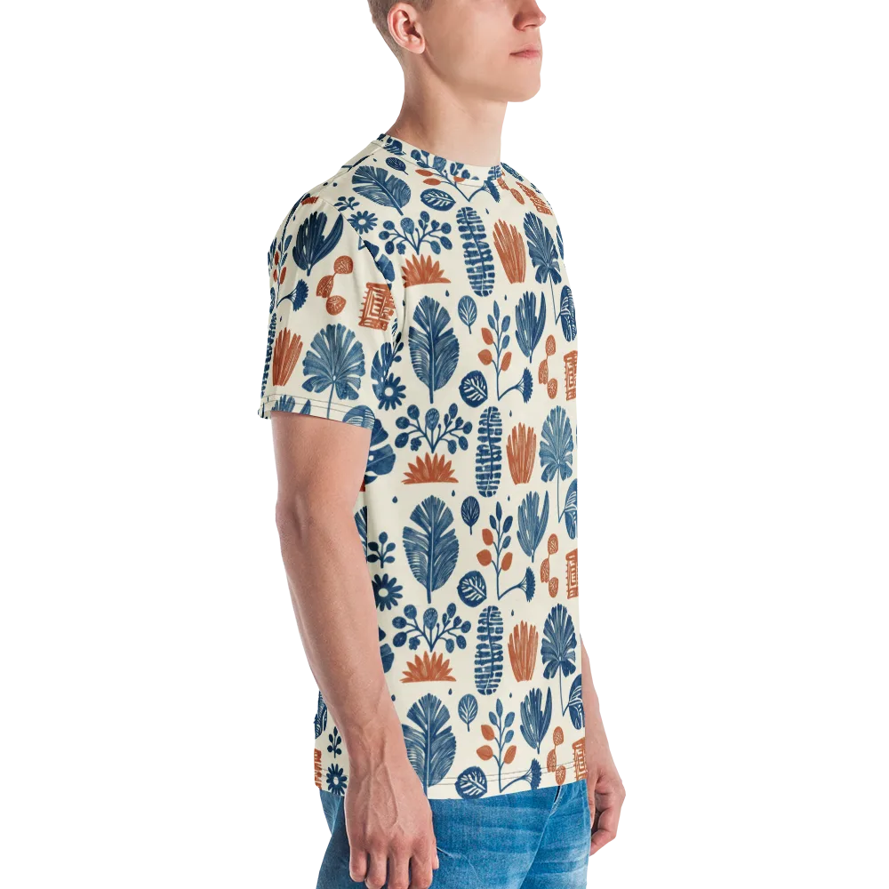 Terracotta Tides on Men's Crew Neck T-Shirt — Right