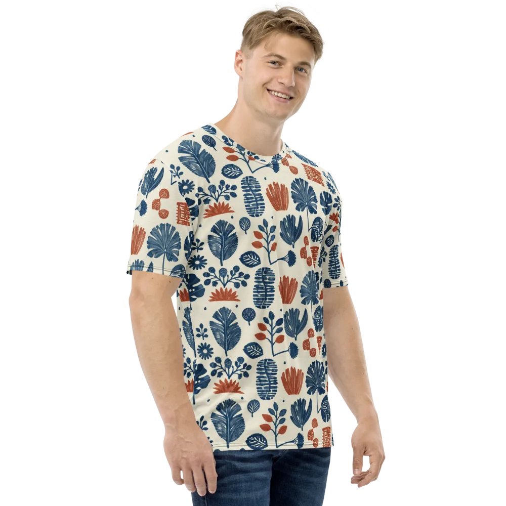 Terracotta Tides on Men's Crew Neck T-Shirt — Right