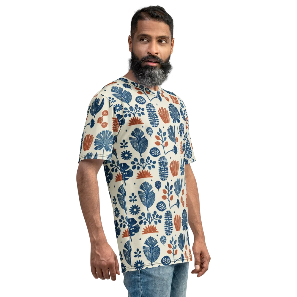 Terracotta Tides on Men's Crew Neck T-Shirt — Right