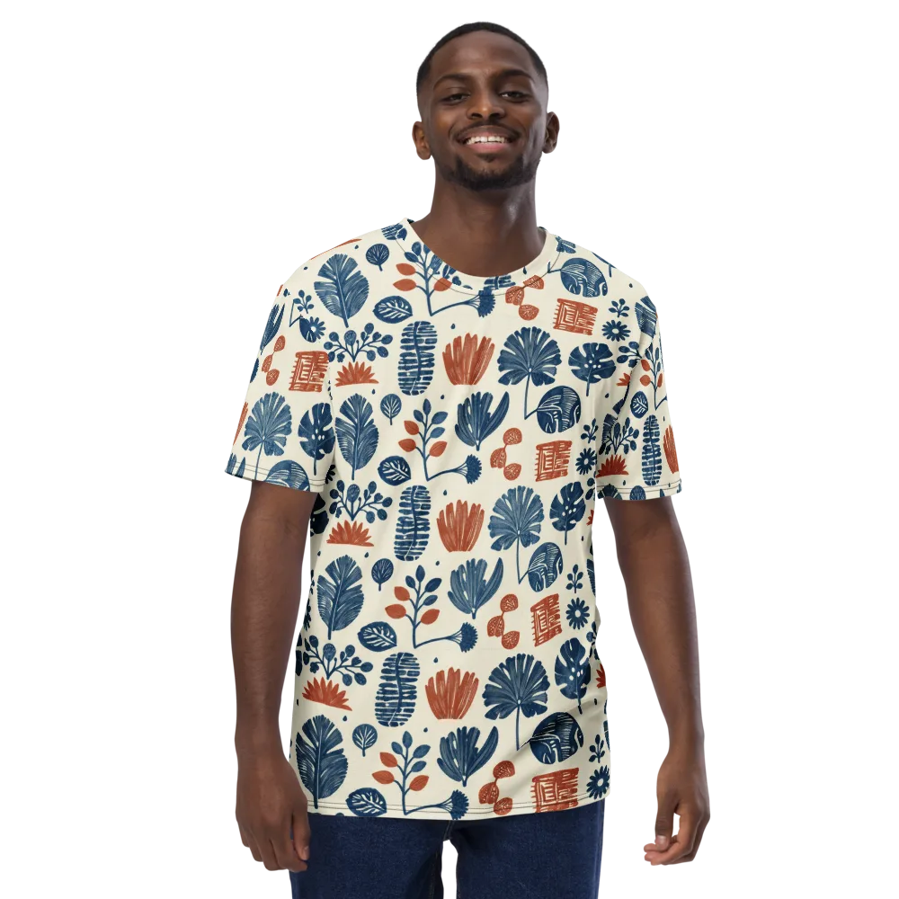 Terracotta Tides on Men's Crew Neck T-Shirt — Front