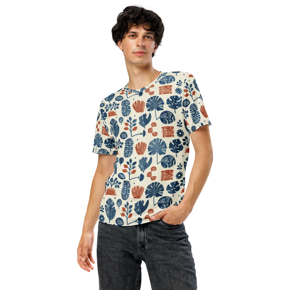 Terracotta Tides on Men's Crew Neck T-Shirt — Front