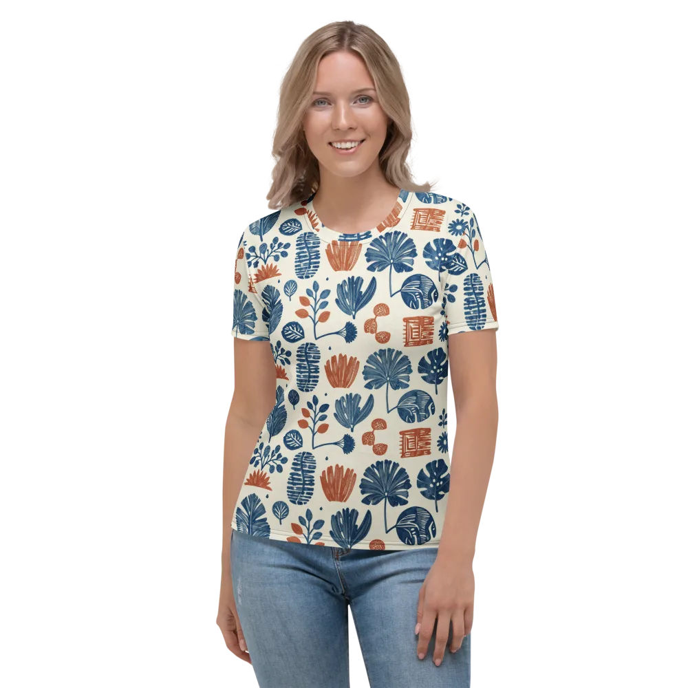 Terracotta Tides on Women's Crew Neck T-Shirt — Front