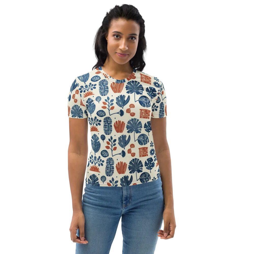 Terracotta Tides on Women's Crew Neck T-Shirt — Front