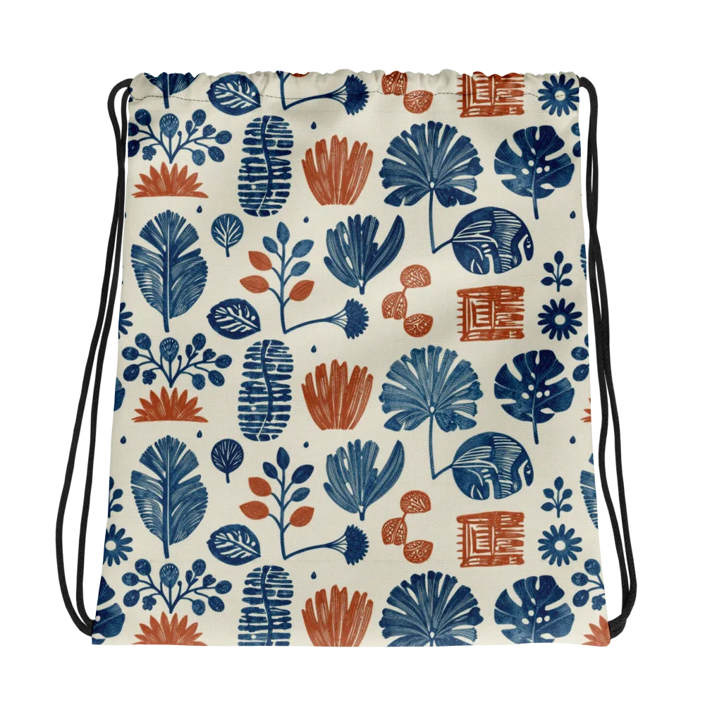 Terracotta Tides on Drawstring Bag — Photo