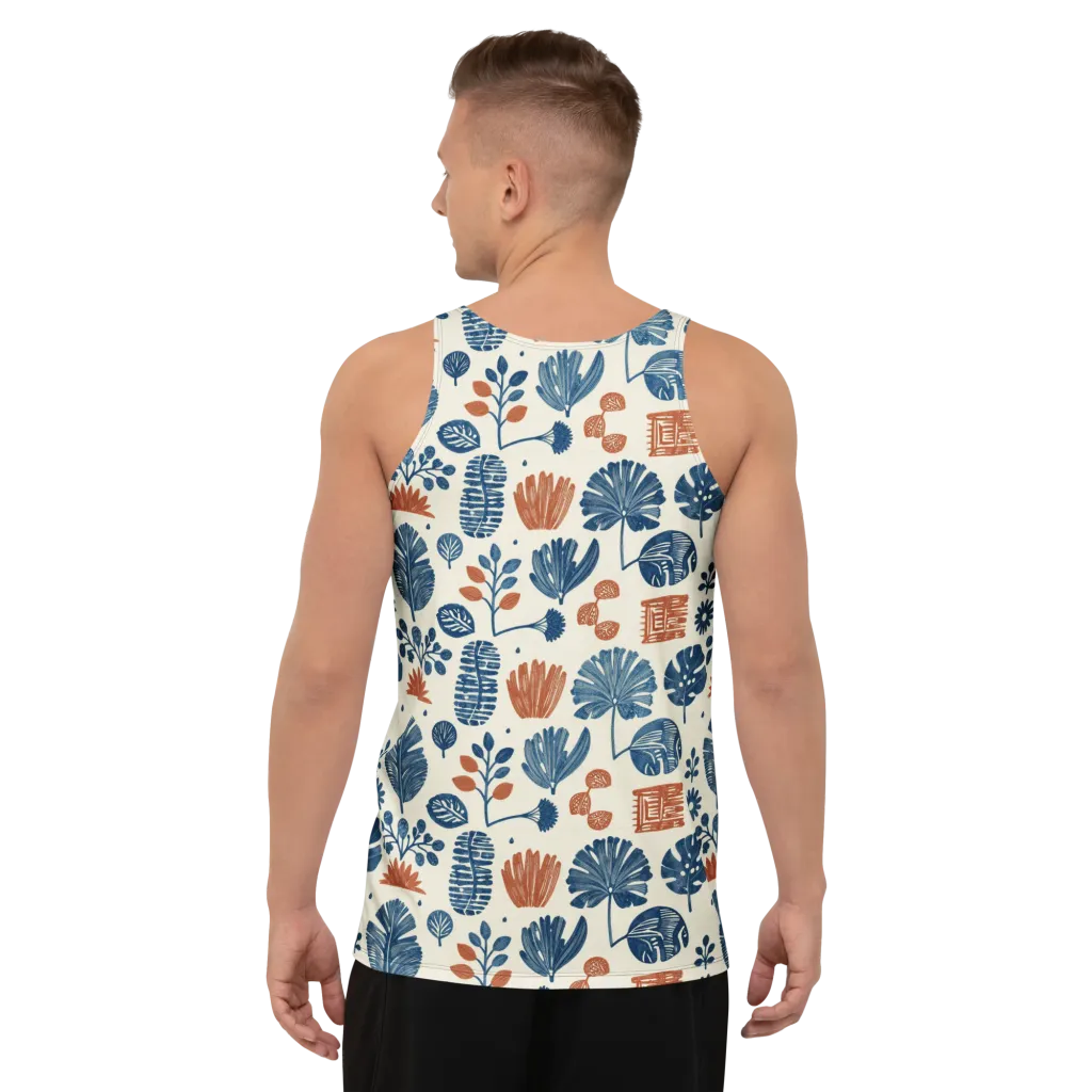 Terracotta Tides on Men's Tank Top — Back