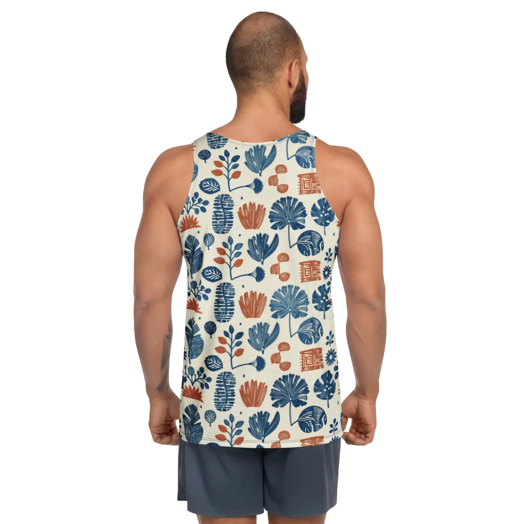 Terracotta Tides on Men's Tank Top — Back