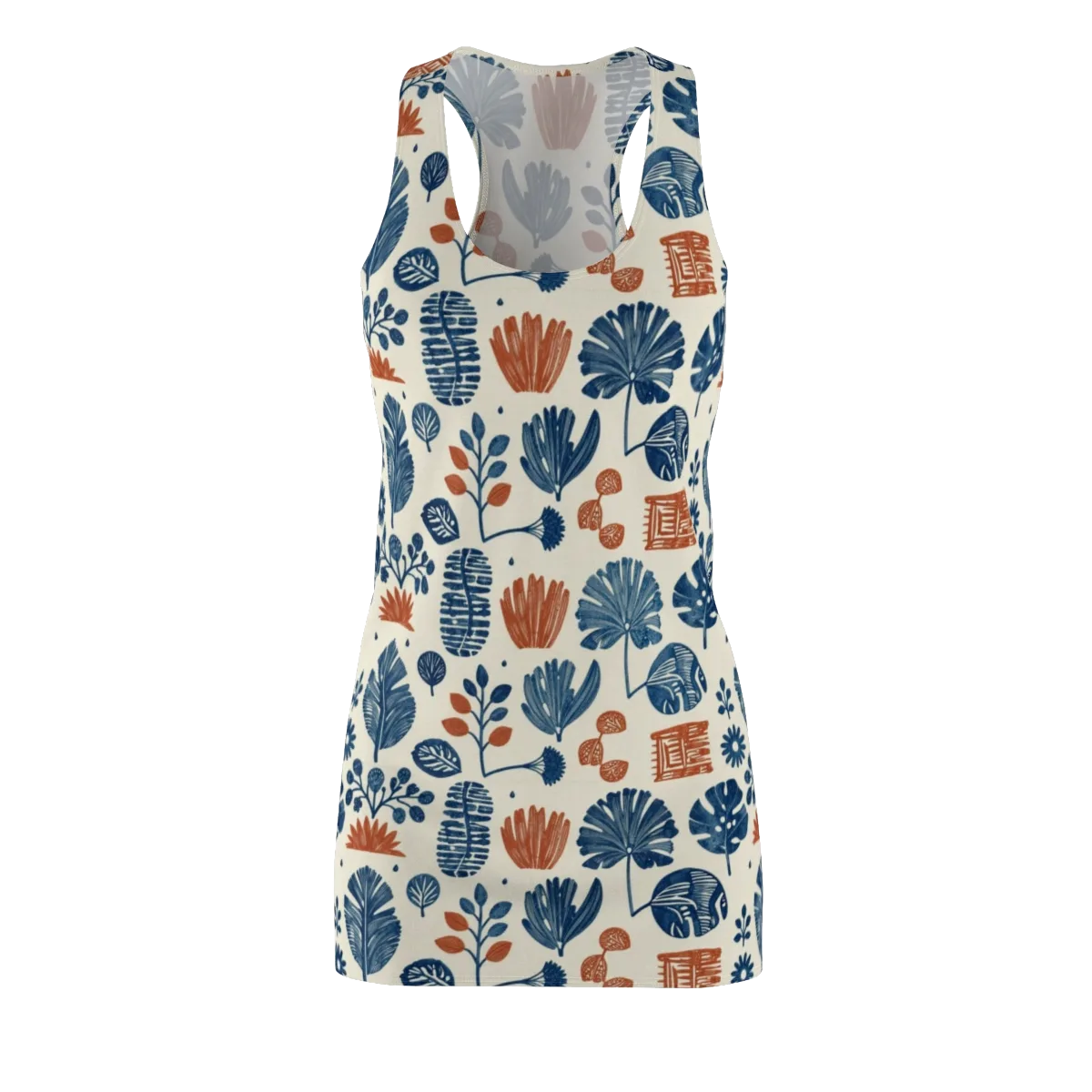 Terracotta Tides on Racerback Dress — Front