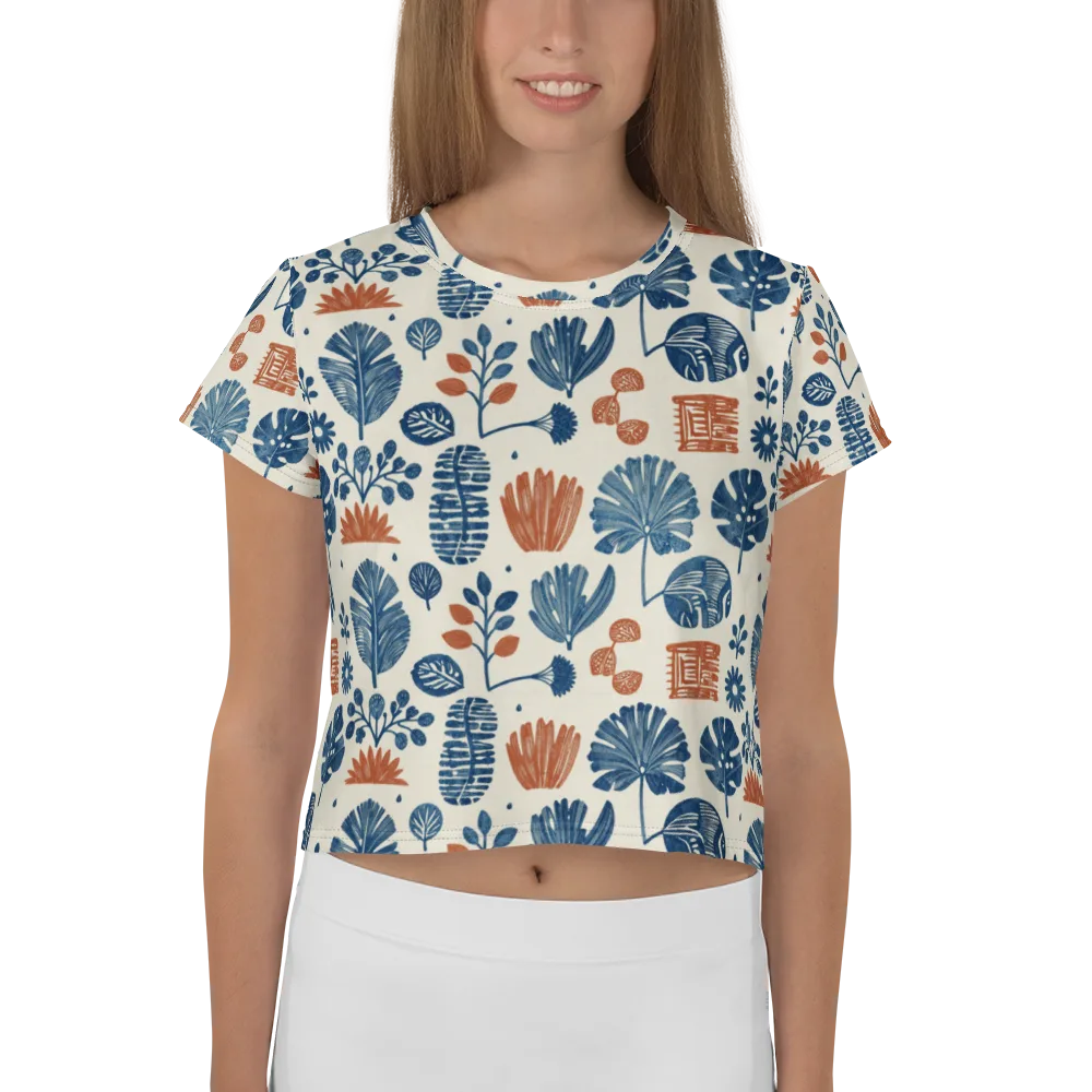 Terracotta Tides on Crop Tee — Front