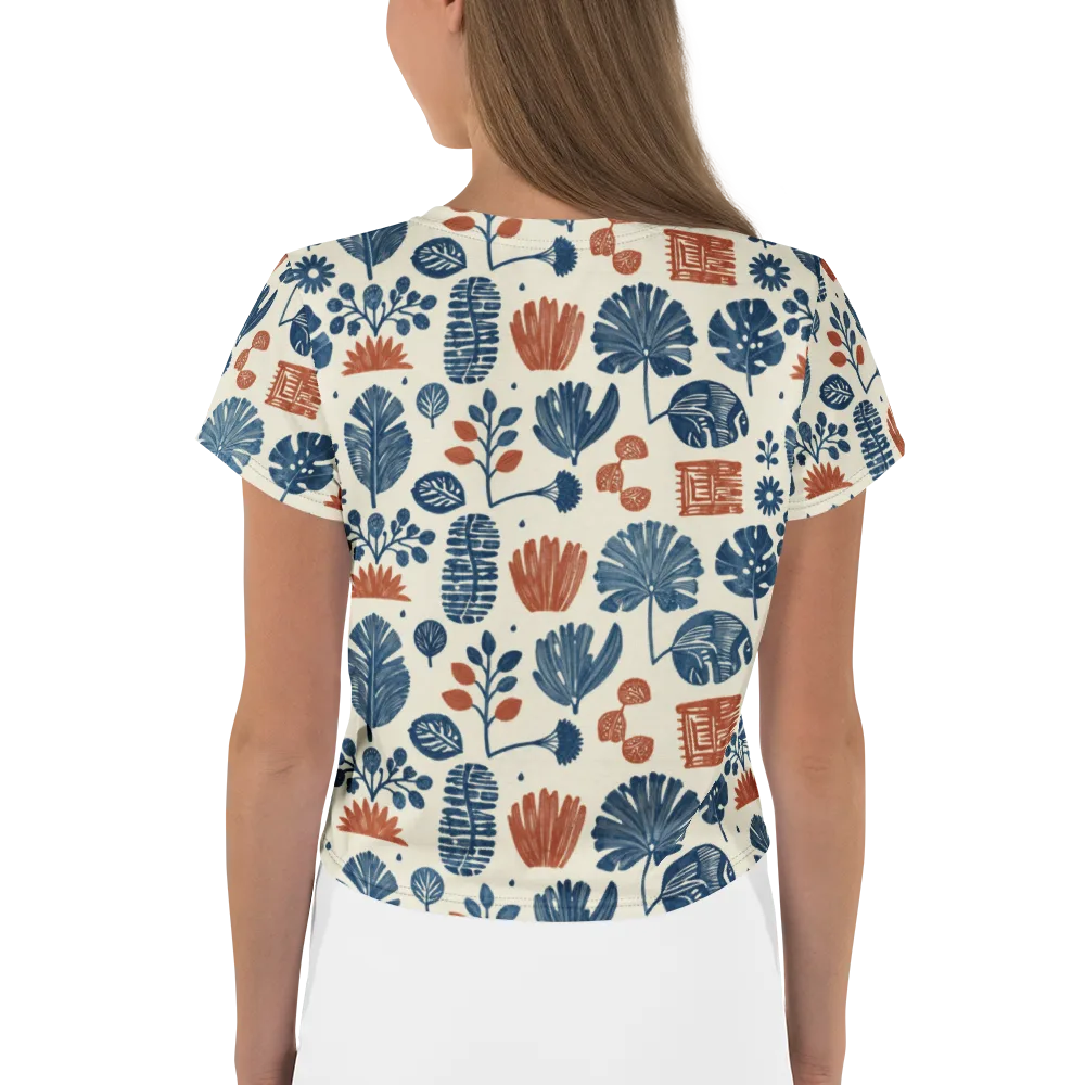 Terracotta Tides on Crop Tee — Back