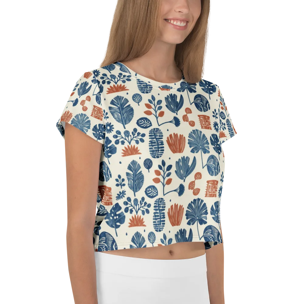 Terracotta Tides on Crop Tee — Right