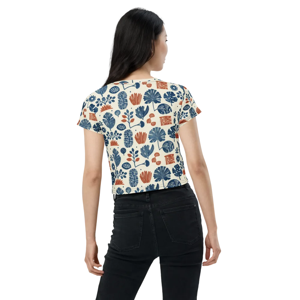 Terracotta Tides on Crop Tee — Back