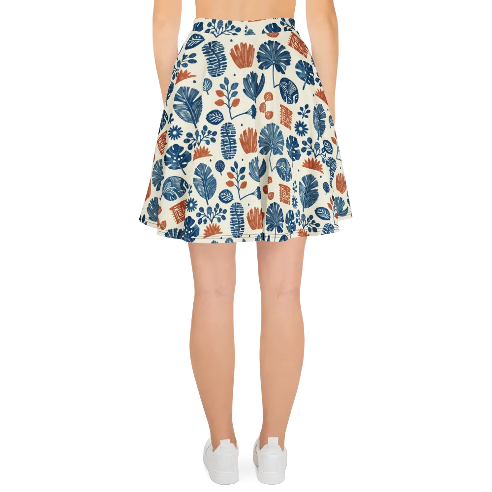 Terracotta Tides on Skater Skirt — Back