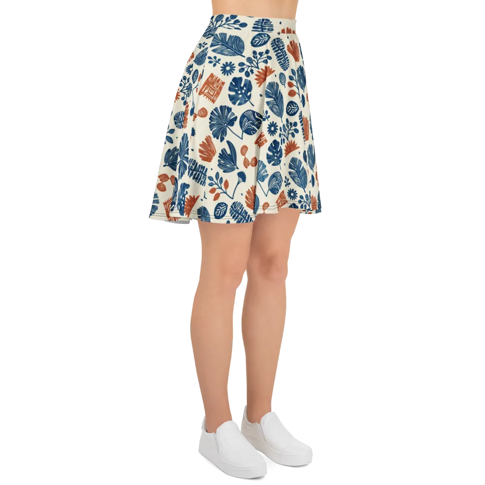 Terracotta Tides on Skater Skirt — Right