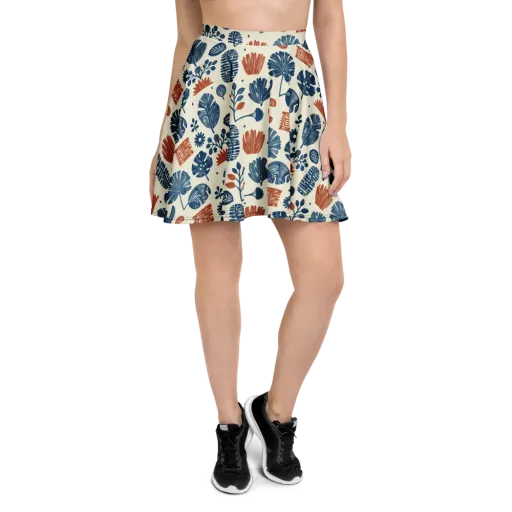 Terracotta Tides on a Skater Skirt