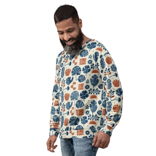 Terracotta Tides on a Sweatshirt