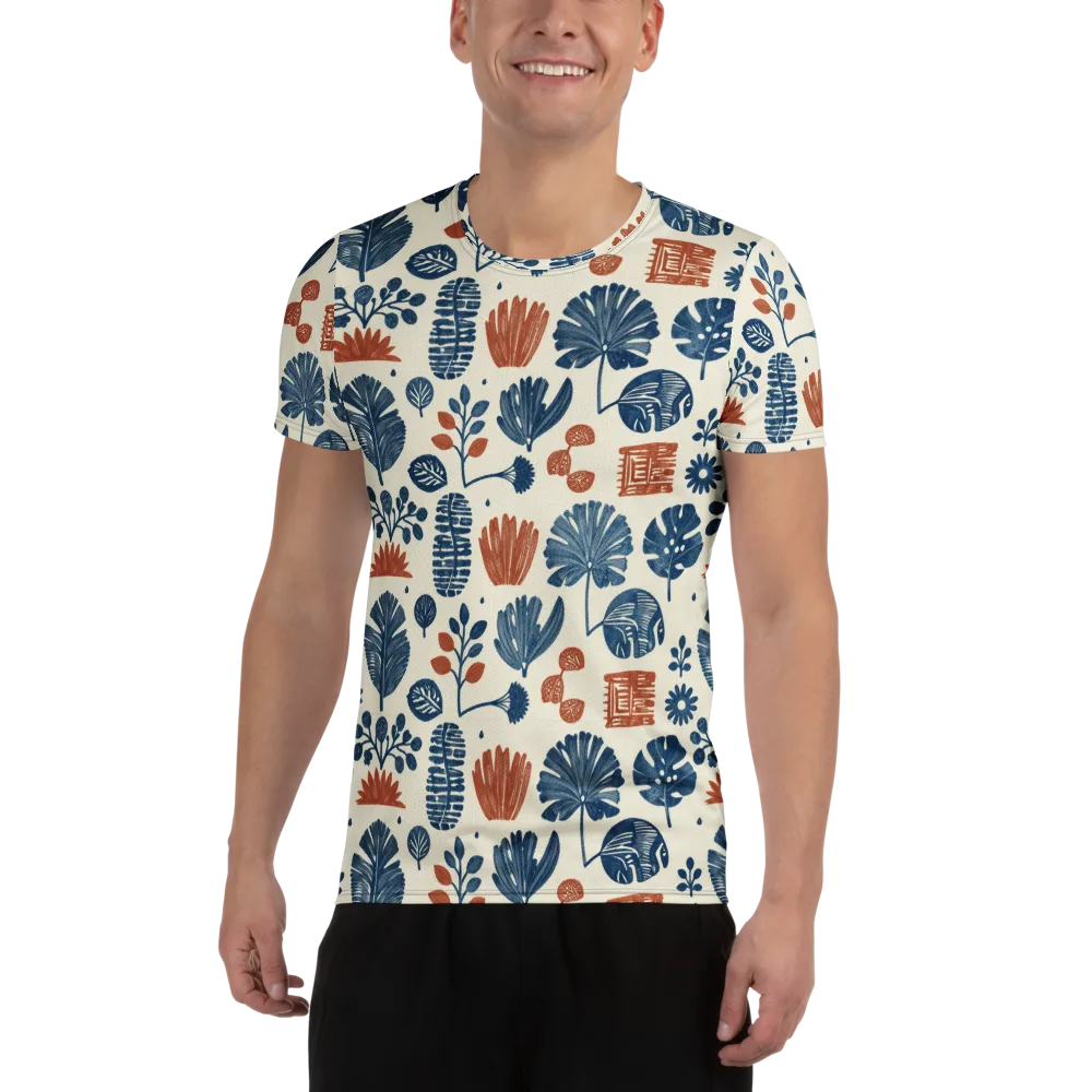Terracotta Tides on Men's Athletic T-Shirt — Front