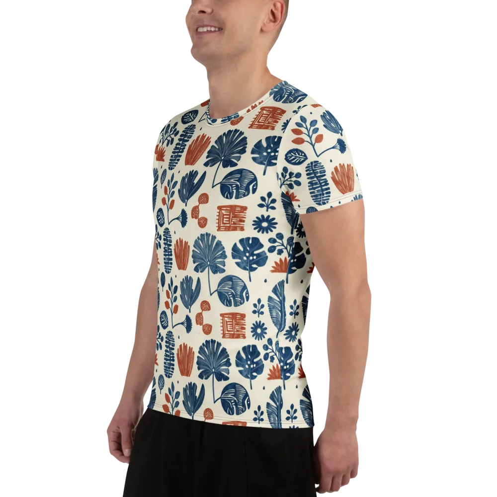 Terracotta Tides on Men's Athletic T-Shirt — Left