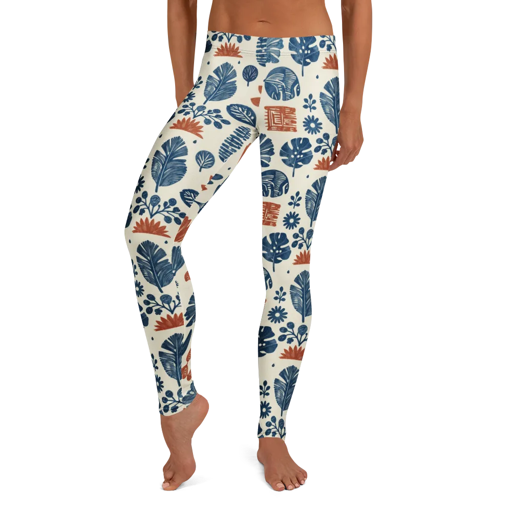Terracotta Tides on Leggings — Front