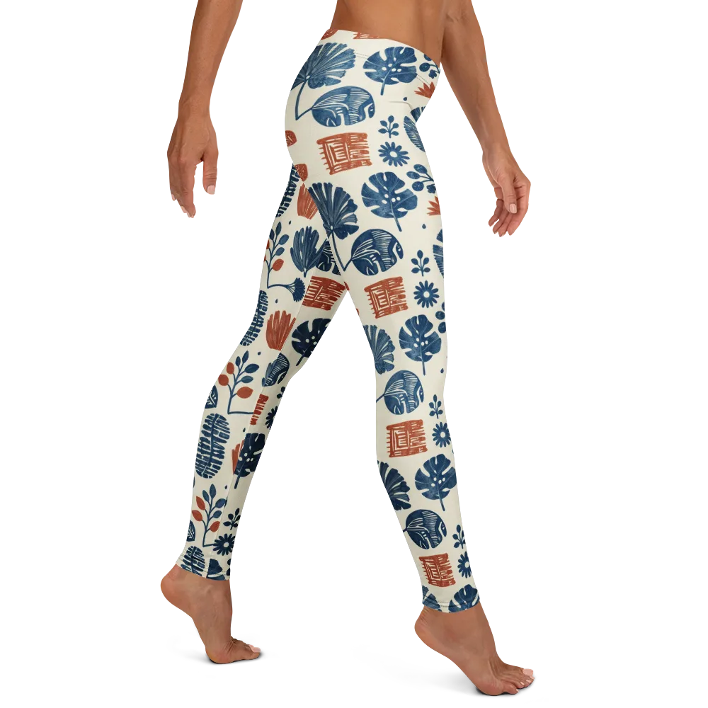 Terracotta Tides on Leggings — Right