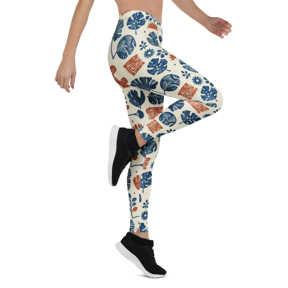 Terracotta Tides on Leggings — Right