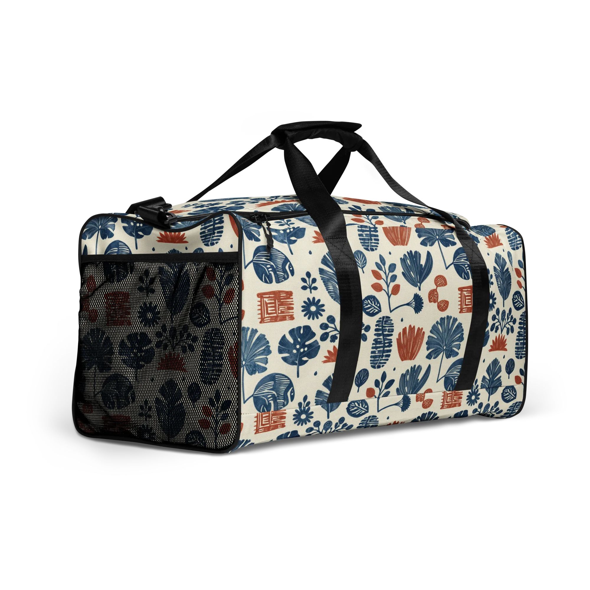 Terracotta Tides on Duffle Bag — Right Front