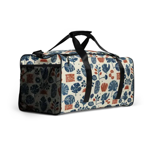 Terracotta Tides on a Duffle Bag