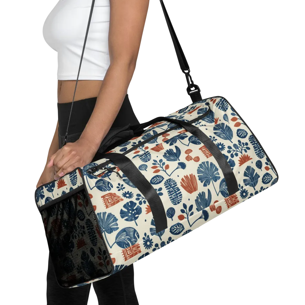 Terracotta Tides on Duffle Bag — Front