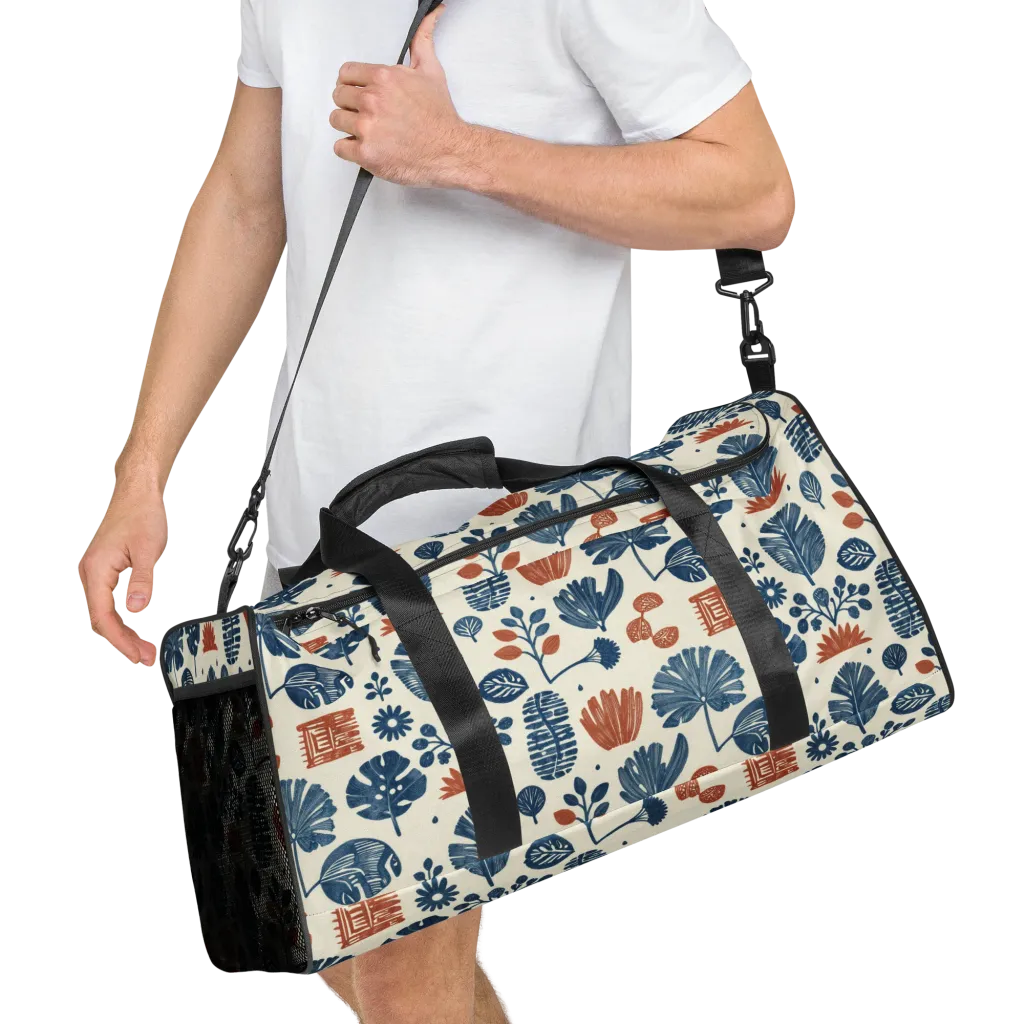 Terracotta Tides on Duffle Bag — Right Front