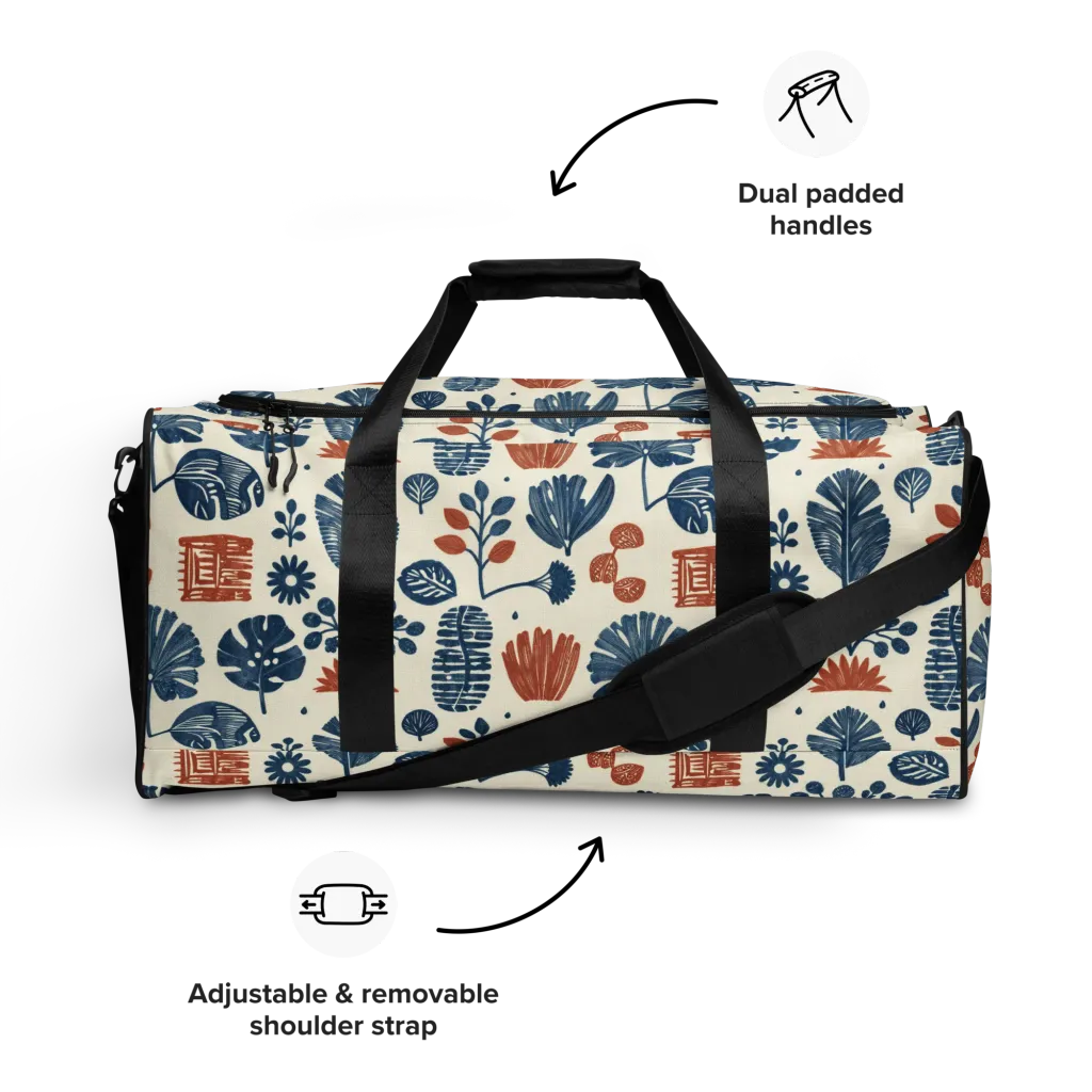 Terracotta Tides on Duffle Bag — Front