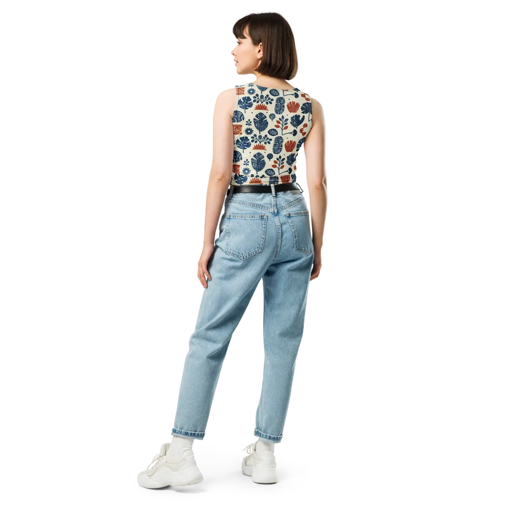 Terracotta Tides on Crop Top — Back