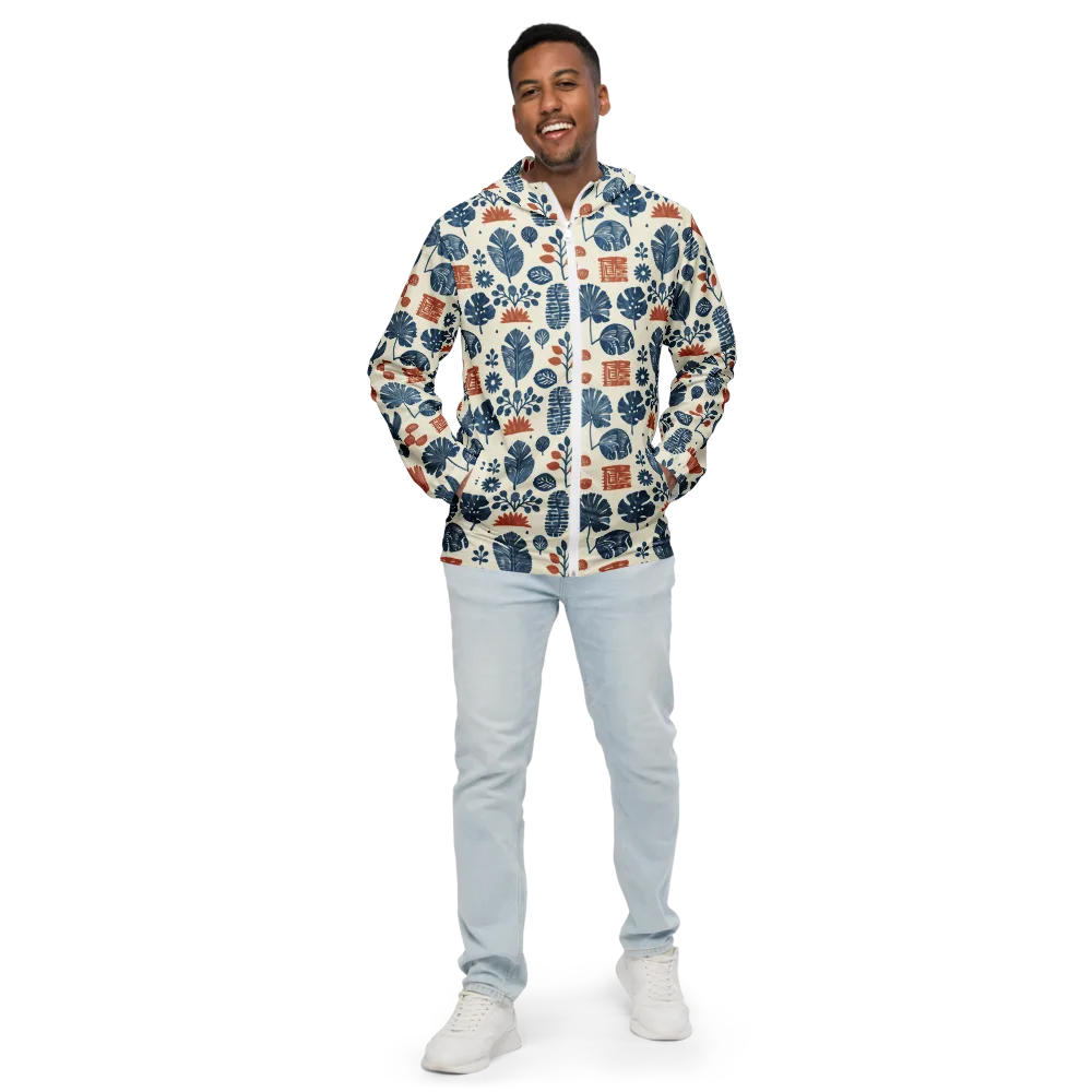 Terracotta Tides on Men's Windbreaker — Front