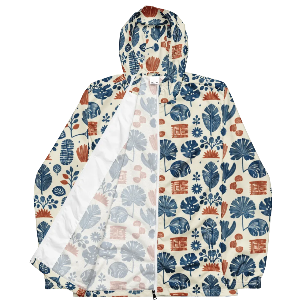 Terracotta Tides on Men's Windbreaker — Front