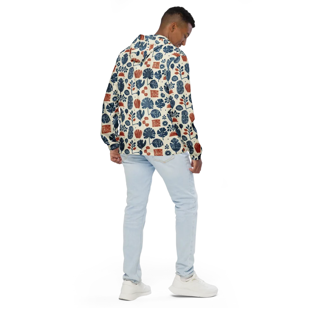 Terracotta Tides on Men's Windbreaker — Back