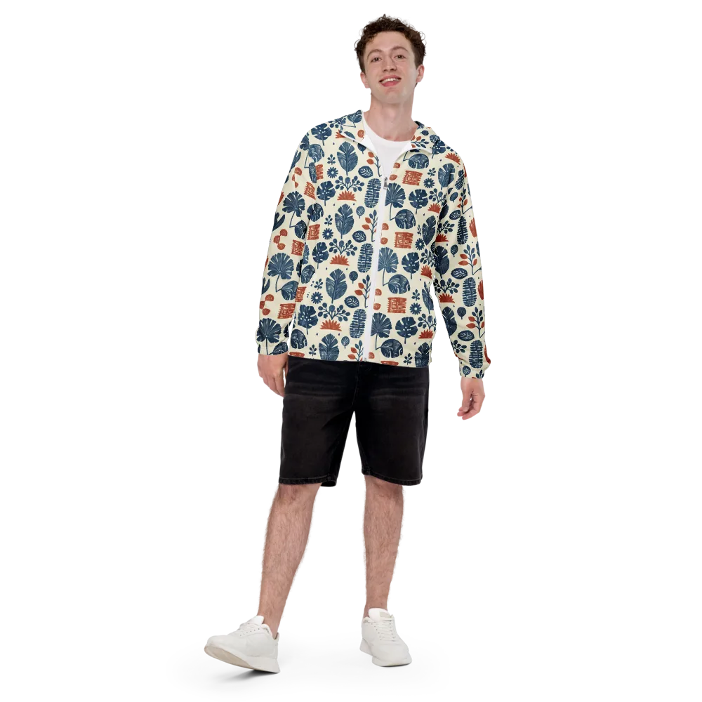 Terracotta Tides on Men's Windbreaker — Front