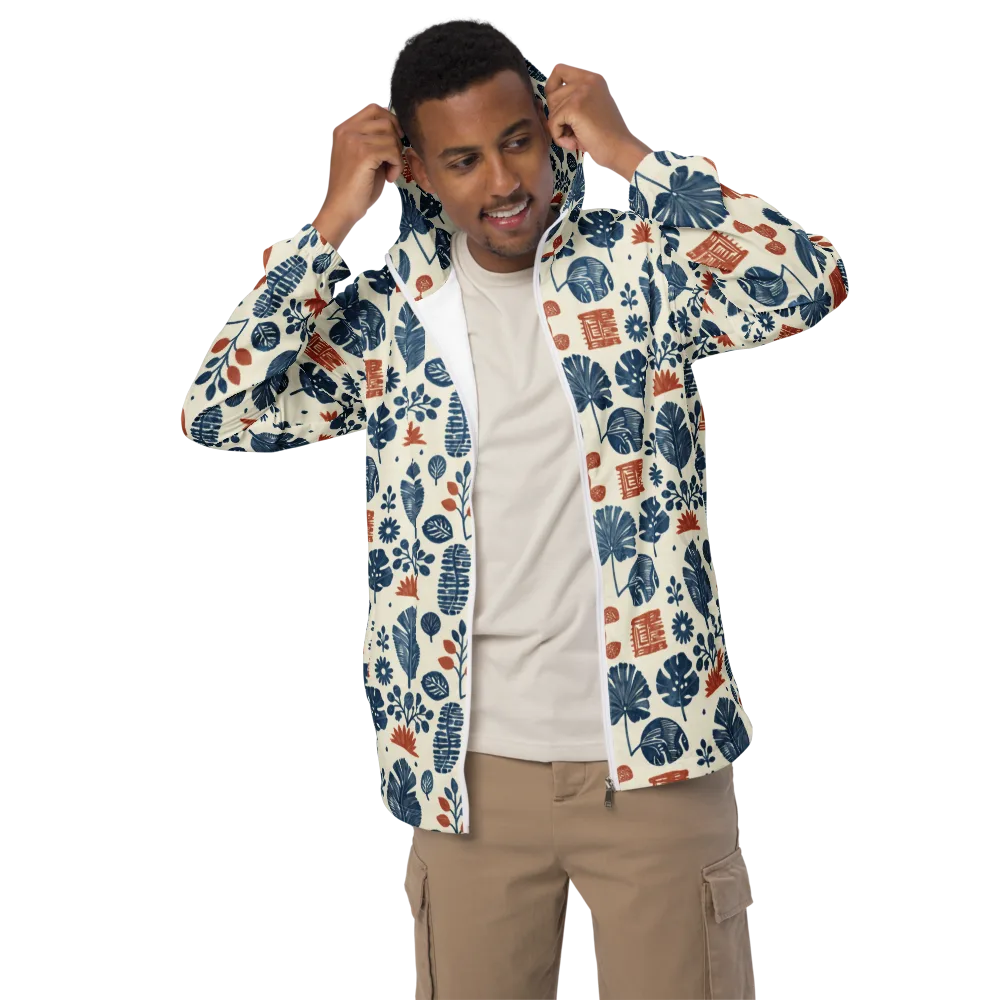 Terracotta Tides on Men's Windbreaker — Front