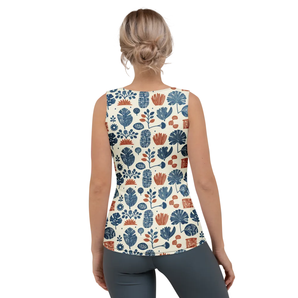 Terracotta Tides on Women's Tank Top — Back