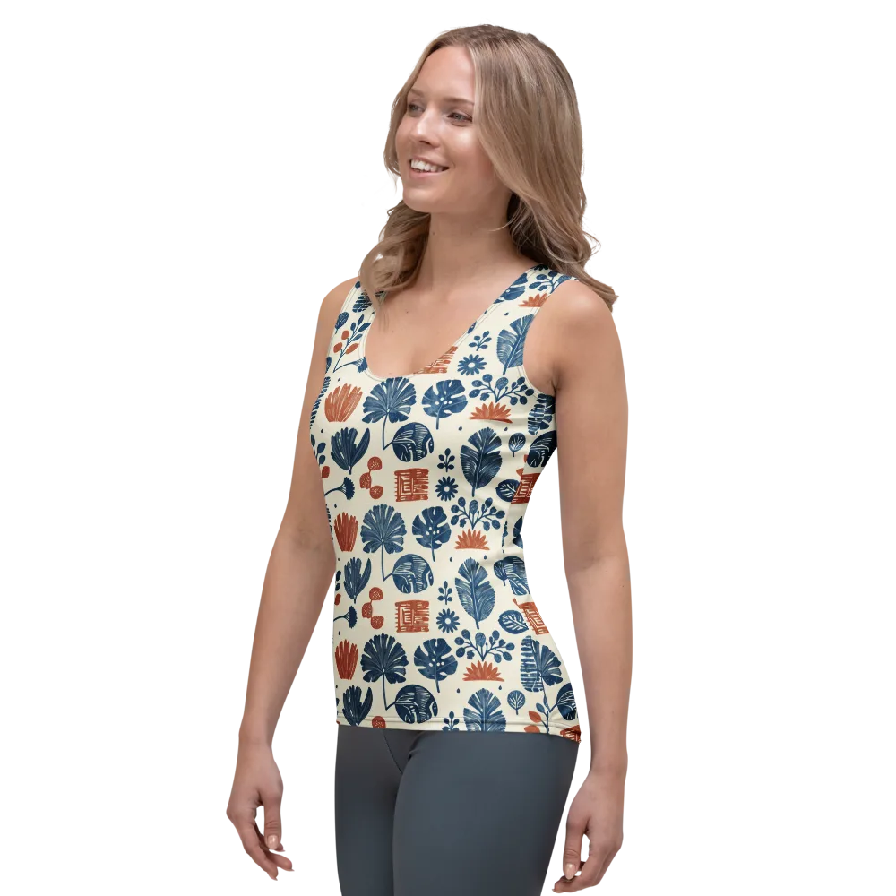 Terracotta Tides on Women's Tank Top — Left Front