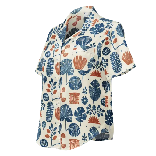 Terracotta Tides on a Women's Short Sleeve Pajama Top
