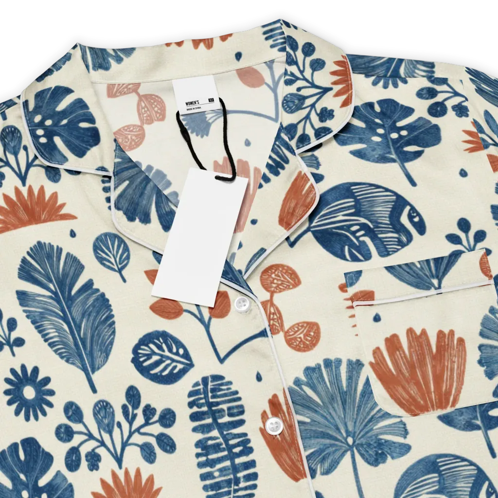 Terracotta Tides on Women's Short Sleeve Pajama Top — Product details