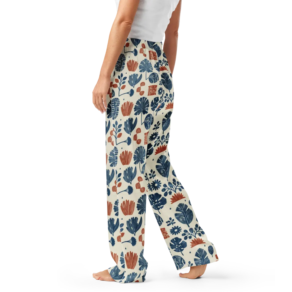 Terracotta Tides on Women's Pajama Pants — Left