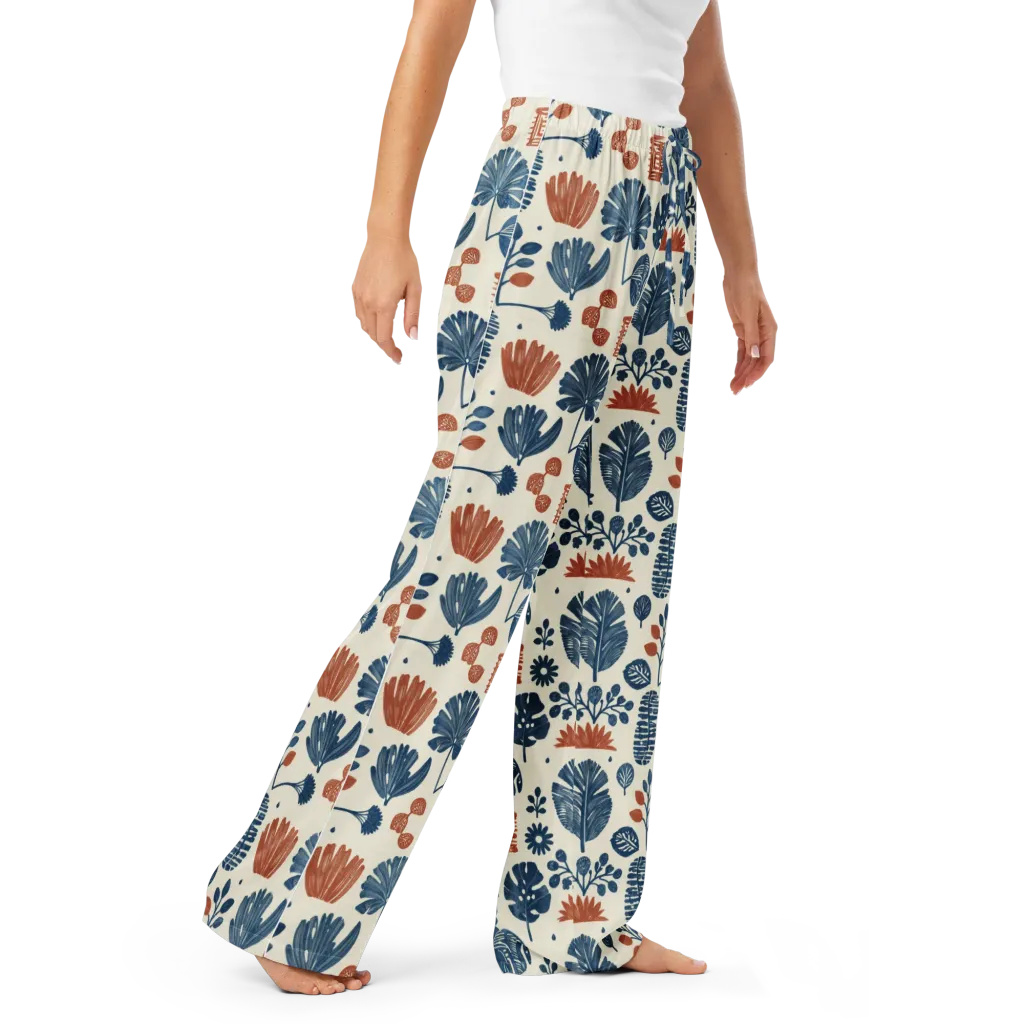 Terracotta Tides on Women's Pajama Pants — Right Front