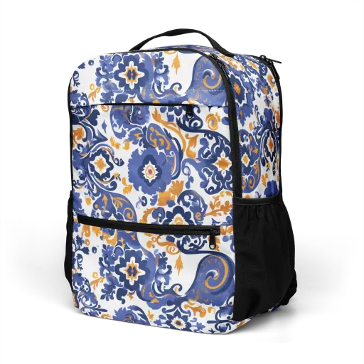 Indigo Gilded Garden on a Utility Backpack
